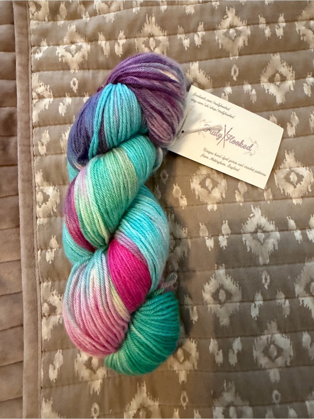 Truly hooked Hand-Dyed Multicolor Yarn Skein by